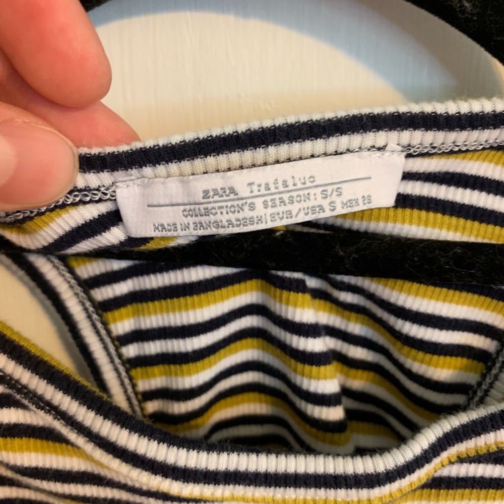 Zara stripped cropped tank - Picture 3 of 3